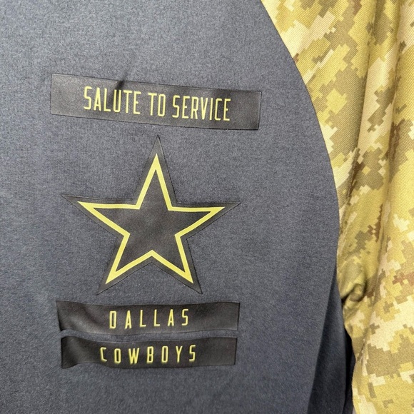 Nike On Field Dallas Cowboys Salute to Service Dry Fit T-Shirt Size Small EUC - Picture 2 of 6